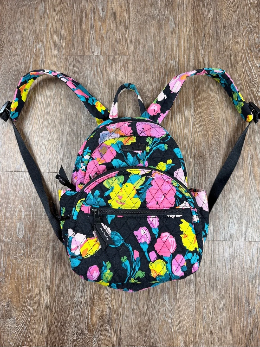 The Vera Bradley Essential Backpack in Retired Hilo Meadow Floral Quilted